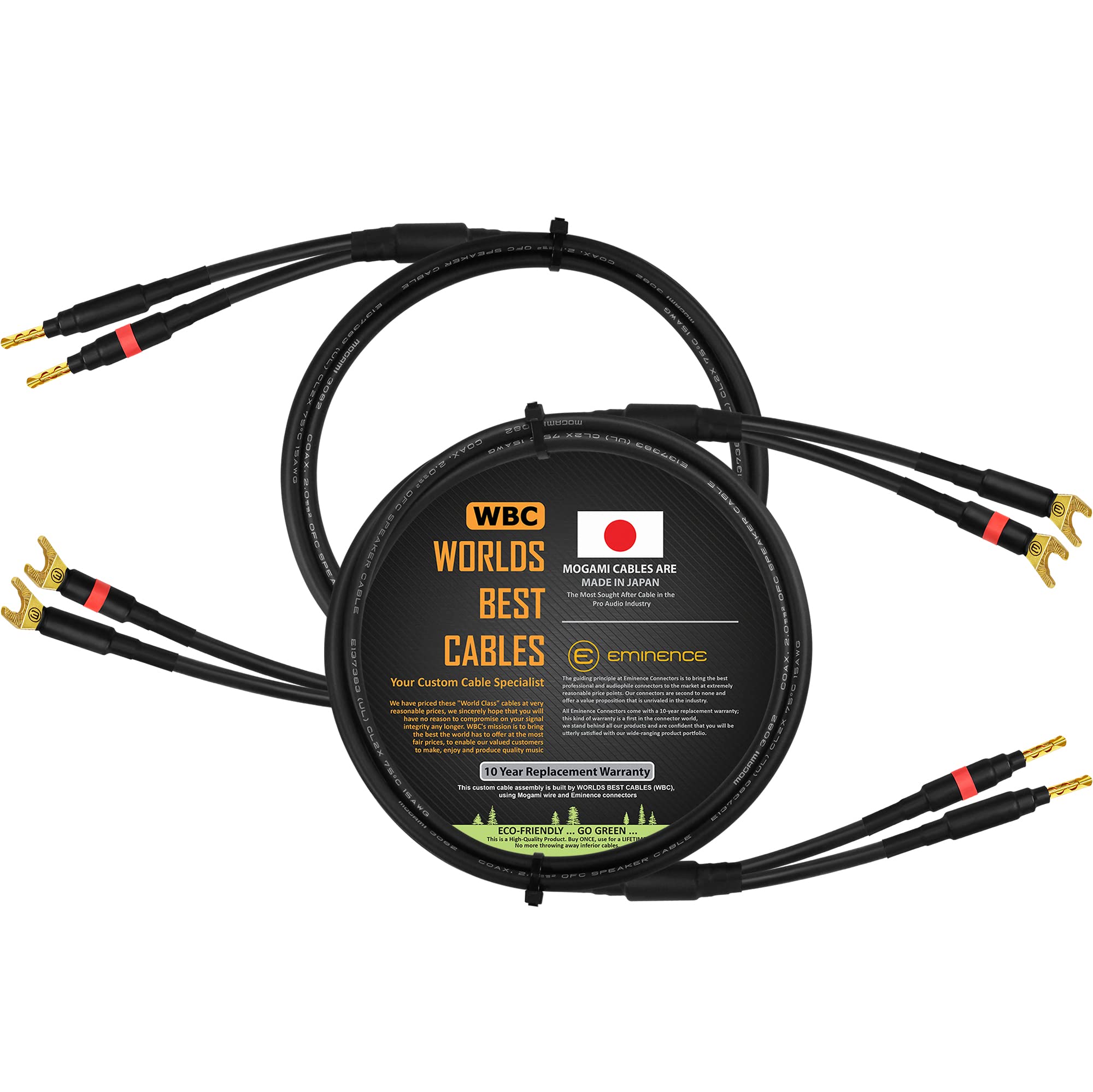 Mogami Amphenol ケーブル　セット Amazon.com: WORLDS BEST CABLES: Mogami 3082 - Eminence Gold Banana